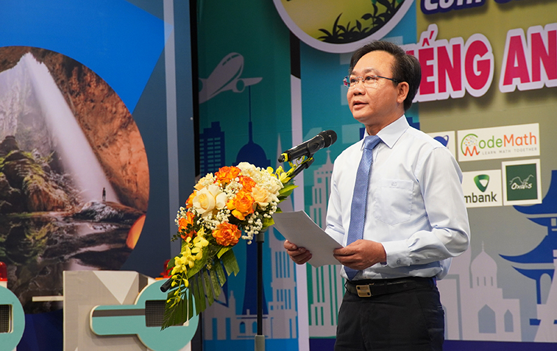 Đồng chí Phó Chủ tịch UBND tỉnh Hoàng Xuân Tân phát biểu tại buổi lễ khai mạc.