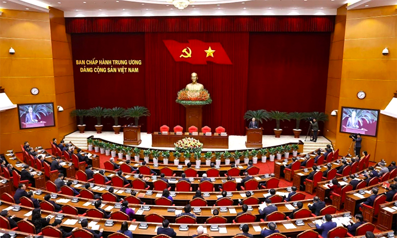 Tại hội nghị Ban Chấp hành Trung ương Đảng khóa XIII, Trung ương đã thống nhất chỉ đạo quyết liệt, khẩn trương tiếp tục đổi mới, sắp xếp tổ chức bộ máy của hệ thống chính trị tinh gọn, hoạt động hiệu lực, hiệu quả. (Ảnh: ĐĂNG KHOA)