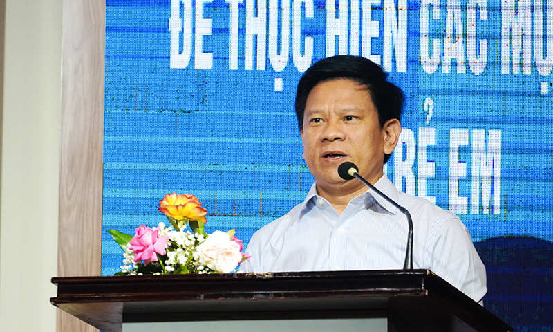 Đồng chí Phó Chủ tịch HĐND tỉnh Lê Vĩnh Thế phát động Tháng hành động vì trẻ em năm 2025.