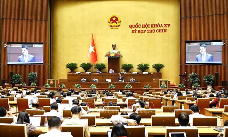 Chiều 27/5/2025, Viện trưởng Viện kiểm sát nhân dân tối cao Nguyễn Huy Tiến phát biểu giải trình, làm rõ một số vấn đề đại biểu Quốc hội nêu. Ảnh: Doãn Tấn/TTXVN