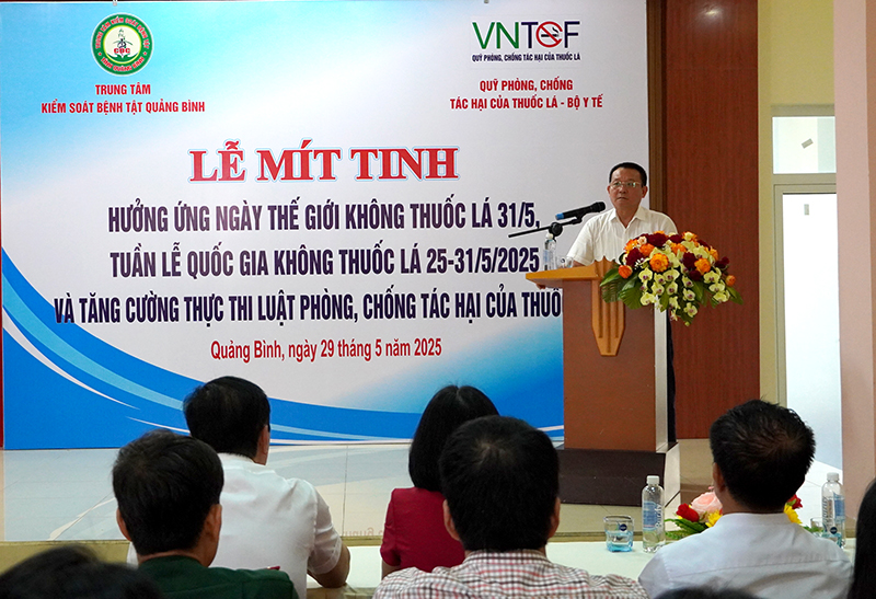 Ban Chỉ đạo Phòng, chống tác hại thuốc lá tỉnh gửi gắm thông điệp về việc cần phải giảm tỷ lệ sử dụng thuốc lá.