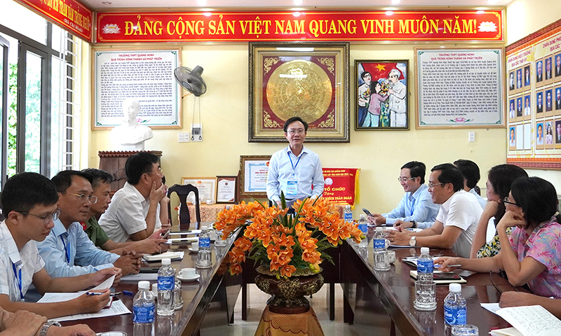 Đồng chí Phó Chủ tịch UBND tỉnh Hoàng Xuân Tân phát biểu chỉ đạo tại buổi kiểm tra.