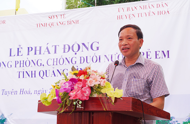 Phó Giám đốc Sở Y tế Hồ Tân Cảnh phát động chiến dịch truyền thông phòng, chống đuối nước trẻ em.