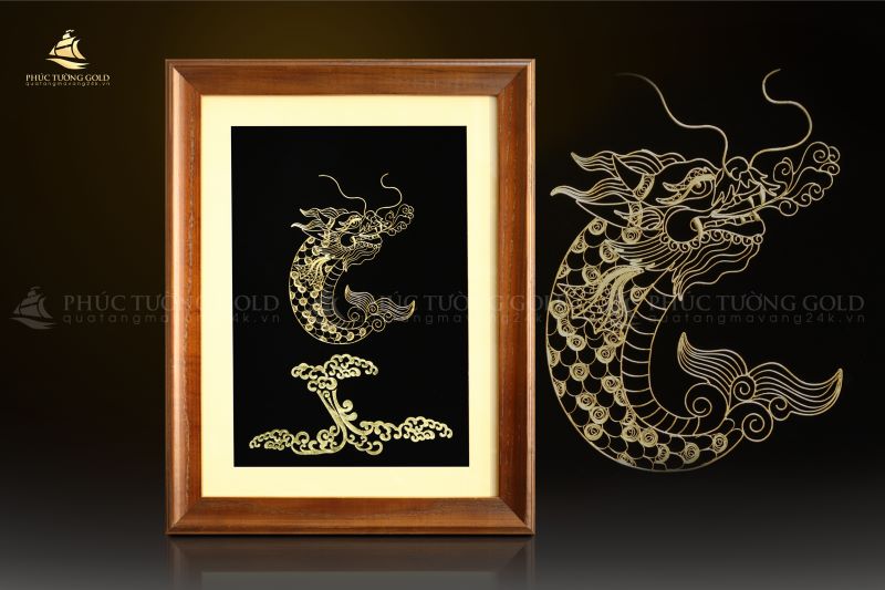 Ý nghĩa của tranh cá chép và hoa sen mạ vàng 24k