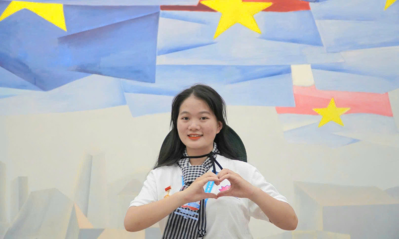 Hồ Đoàn Ngọc Trinh tại Đại hội Thanh niên tiên tiến làm theo lời Bác toàn quốc năm 2025.
