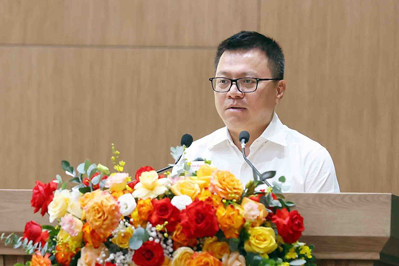  Ông Lê Quốc Minh, Ủy viên Trung ương Đảng, Phó trưởng Ban Tuyên giáo-Dân vận Trung ương, Tổng Biên tập Báo Nhân Dân, Bí thư Đảng ủy, Chủ tịch Hội Nhà báo Việt Nam Ảnh tư liệu: Phạm Kiên/TTXVN