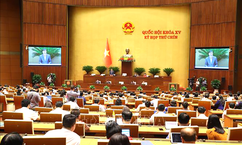 Quang cảnh phiên họp Quốc hội sáng 29/5. Ảnh: Văn Điệp/TTXVN