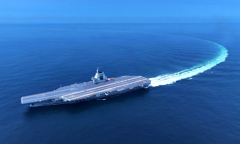 Tàu sân bay Phúc Kiến của Trung Quốc. Ảnh: Xinhua