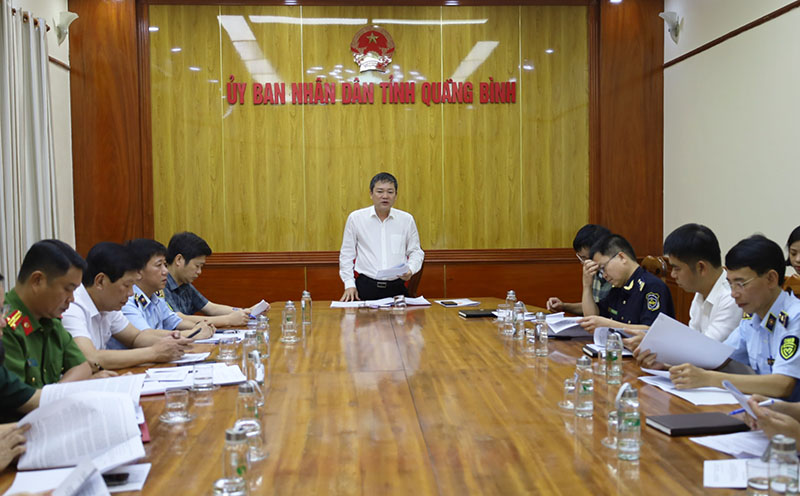Đồng chí Phó Chủ tịch UBND tỉnh Phan Phong Phú phát biểu kết luận tại cuộc họp.