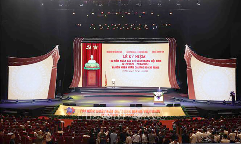 Tổng Bí thư Tô Lâm phát biểu tại lễ kỷ niệm 100 năm Ngày Báo chí Cách mạng Việt Nam. Ảnh: Thống Nhất/TTXVN