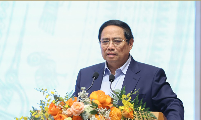 Thủ tướng Chính phủ Phạm Minh Chính phát biểu khai mạc Hội nghị - Ảnh: VGP/Nhật Bắc
