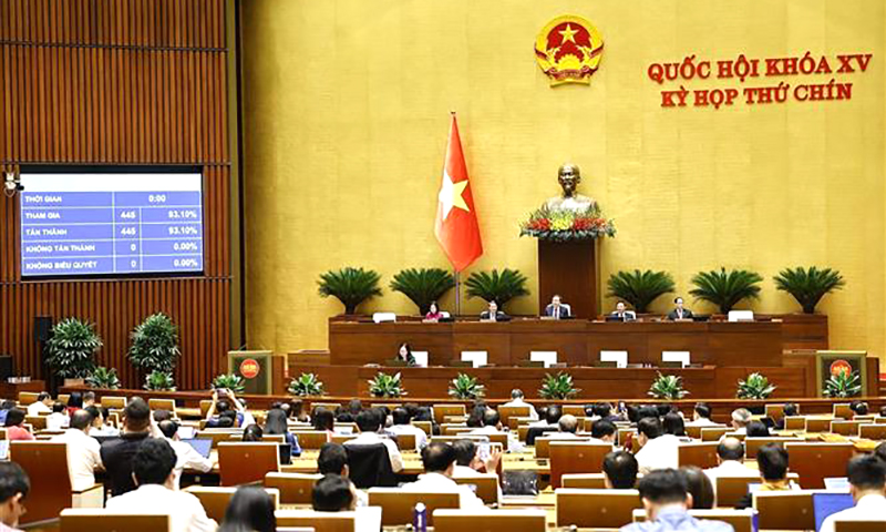 Ngày 26/6/2025, Quốc hội thông qua Luật Tham gia lực lượng gìn giữ hòa bình của Liên hợp quốc. Ảnh: Doãn Tấn/TTXVN