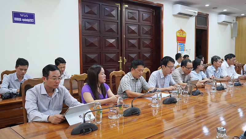  Các đại biểu tham dự cuộc họp tại điểm cầu tỉnh Quảng Trị mới.